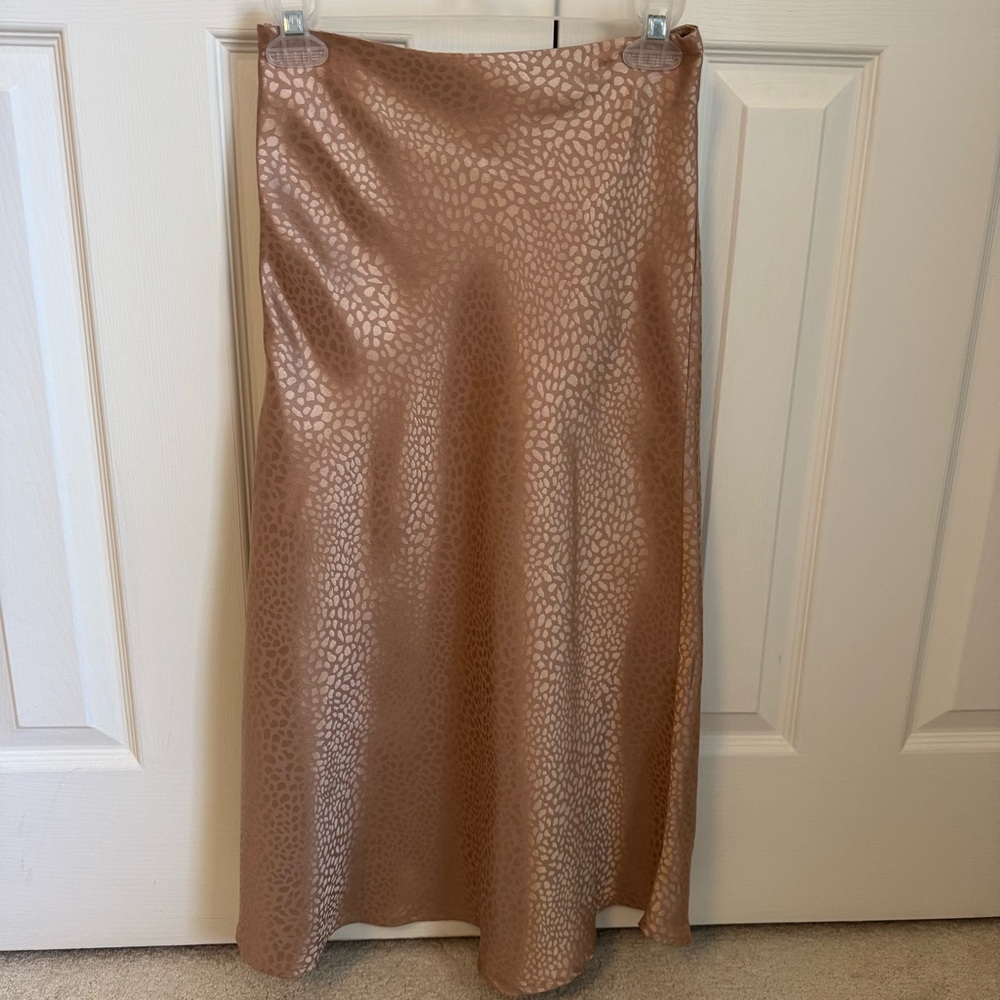 SHEIN BAE High Waist Dalmatian Jacquard Satin Skirt